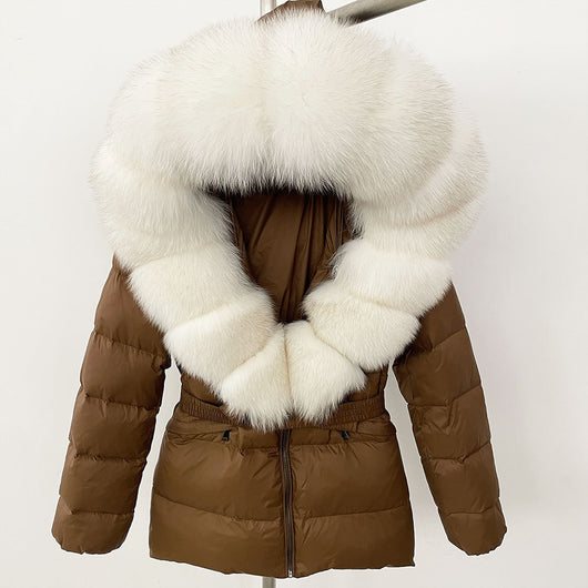 Chaqueta Acolchada Corta Ajustada para Mujer con Forro de Piel - Image 52
