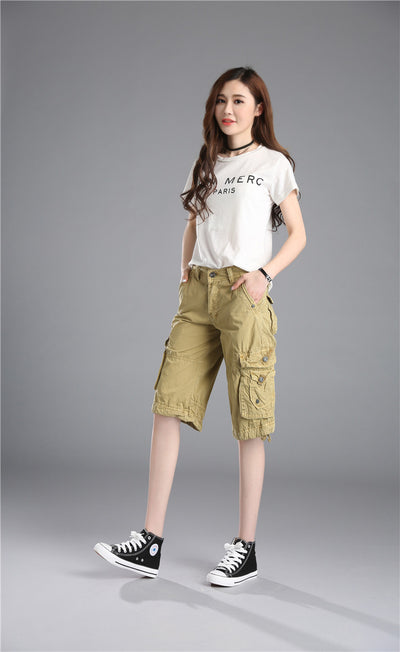 Pantalones Casuales Sueltos Capri Multicolor Talla Grande - Image 22