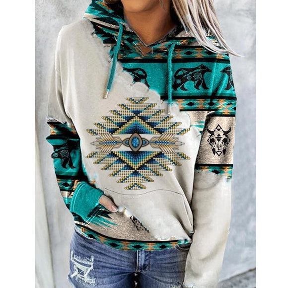 Suéter Étnico Estampado para Mujer