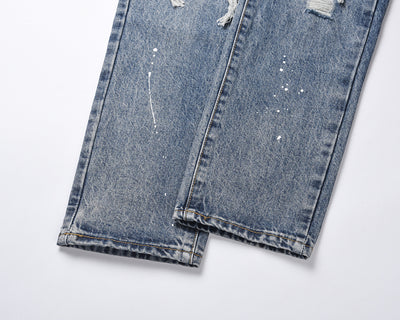 Jeans Rotos Elásticos con Estilo Personalidad para Hombre - Image 10