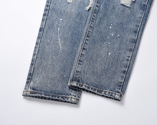 Jeans Rotos Elásticos con Estilo Personalidad para Hombre - Image 10