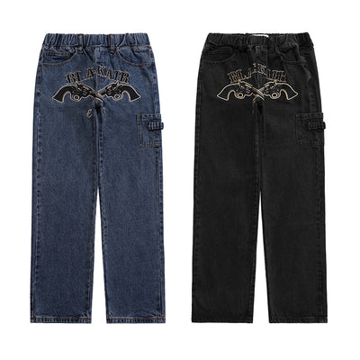 Pantalones Vaqueros Bordados Estilo Oeste para Hombre - Image 5