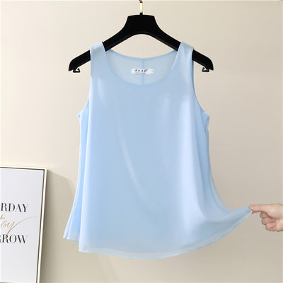 Blusa de Gasa con Top sin Mangas - Image 6