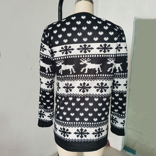 Blusa Holgada Estampado Alce y Copo de Nieve - Image 13