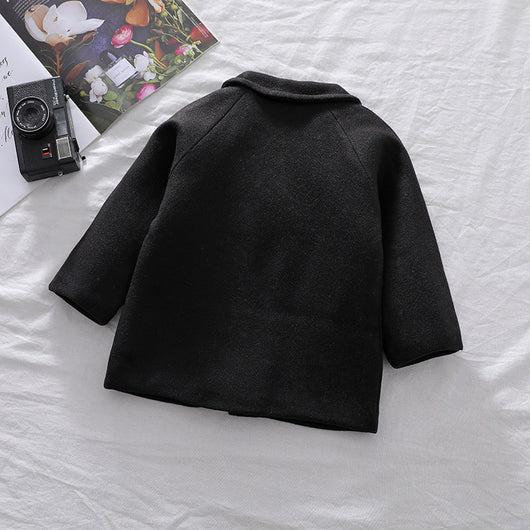 Abrigo Cuadrille Sólido para Niño Otoño Invierno - Image 16