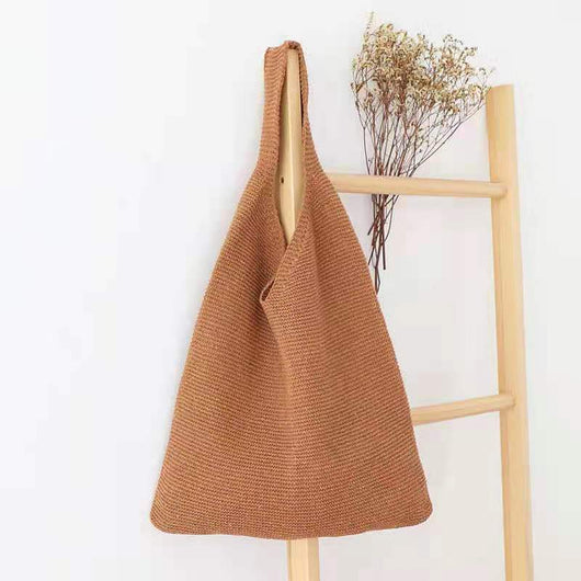 Bolso Tejido Retro de Lana - Portátil y Elegante - Image 7