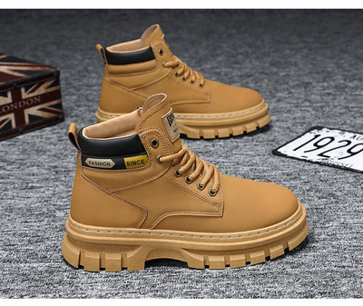 Botas Martin Altas para Hombre Estilo Británico de Trabajo - Image 21