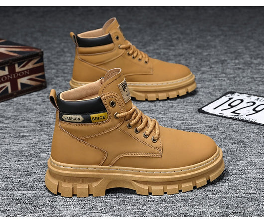 Botas Martin Altas para Hombre Estilo Británico de Trabajo - Image 21