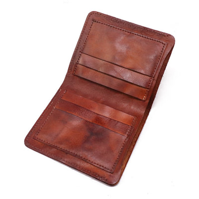 Billetera Vertical Minimalista en Cuero Genuino con Múltiples Compartimientos - Image 2