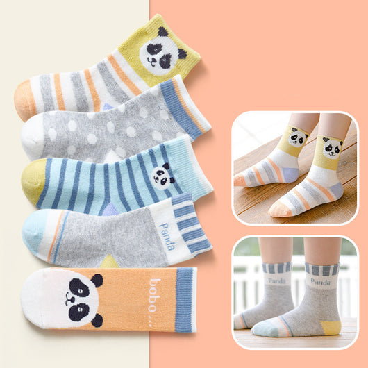 Calcetines para Bebé Panda Caricatura con Lunares en Tubo - Image 5