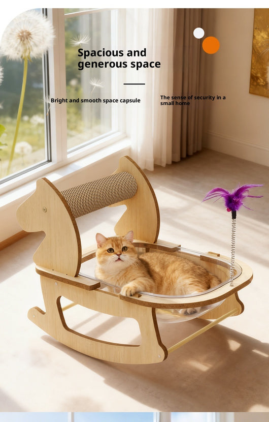 Cama Cápsula Espacial para Gatos con Cuerda de Cáñamo Resistente - Image 13