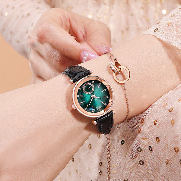 Reloj Pulsera Mujer Diseño Bambú con Patrón de Nudo - Estilo Minimalista