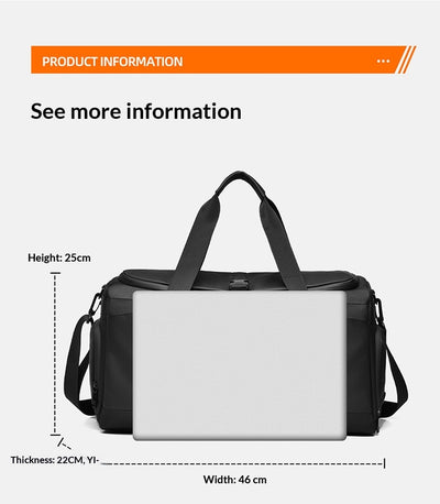 Bolsa de Viaje Fitness Separador Húmedo-Seco para Hombre - Image 16