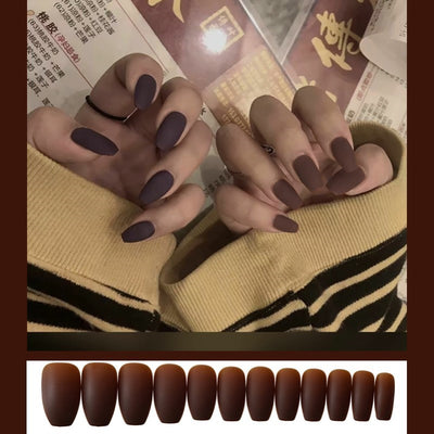 Kit de Uñas Postizas Desmontables Efecto Llama Azul - Diseño Europeo - Image 15