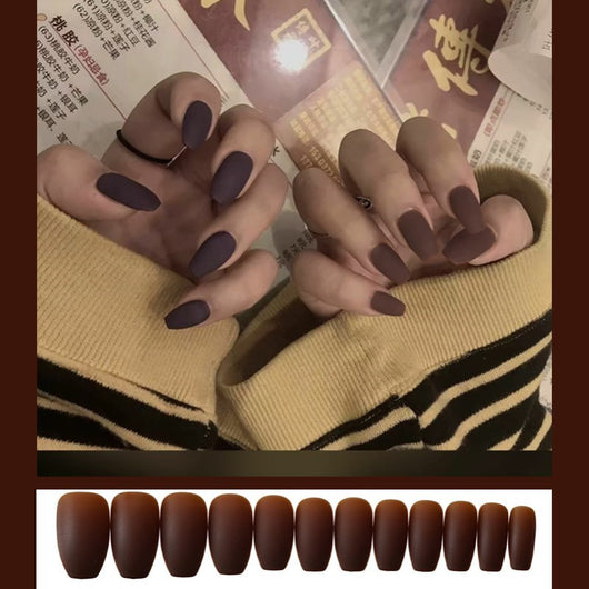 Kit de Uñas Postizas Desmontables Efecto Llama Azul - Diseño Europeo - Image 15