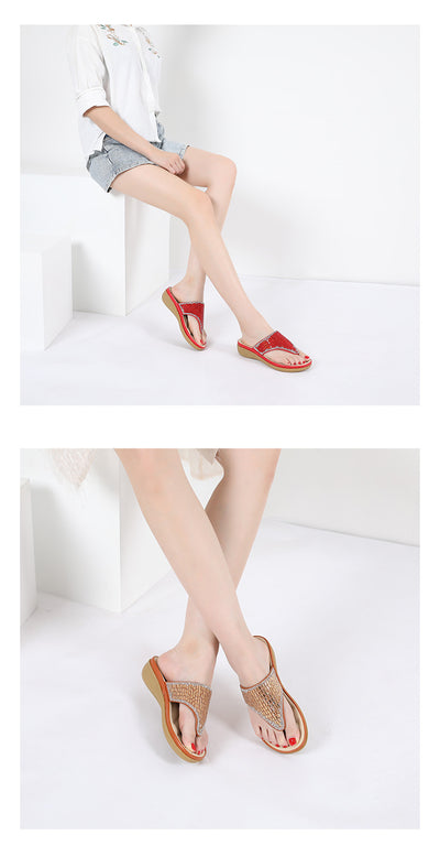 Sandalias Bohemias con Strass y Suela Plana Cómoda - Image 15