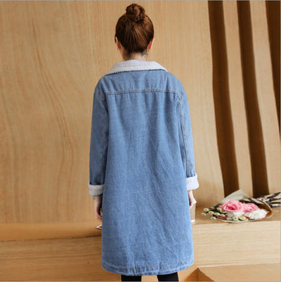 Chaqueta Denim Oversize con Solapas Anchas para Mujer - Image 8