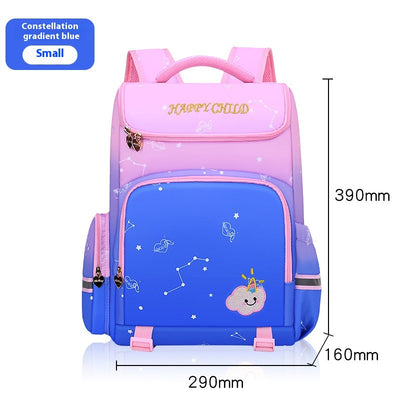 Mochila Escolar Degradado Cielo Estrellado con Protección Dorsal - Image 6