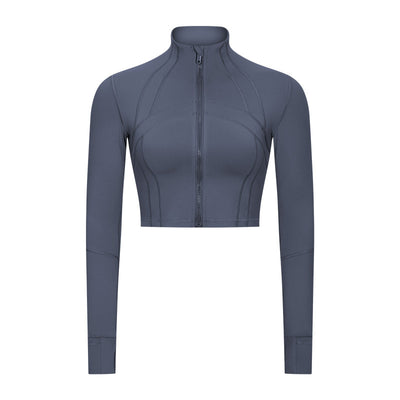 Chaqueta Deportiva Cuello Alto para Yoga y Running - Ajuste Slim Cómodo - Image 12