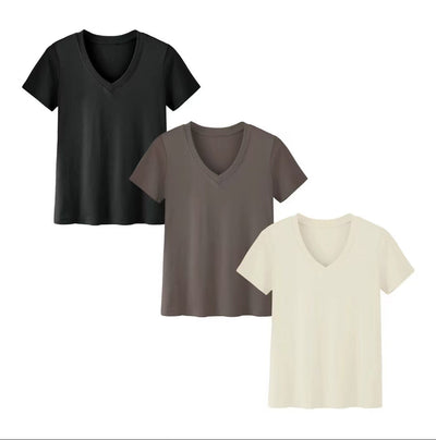 Blusa Suelta de Verano Cuello Redondo con Abertura Lateral - Image 33