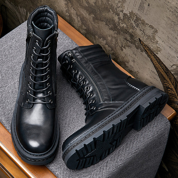 Botas Martin Retro Británicas para Hombre - Estilo Clásico de Caña Alta