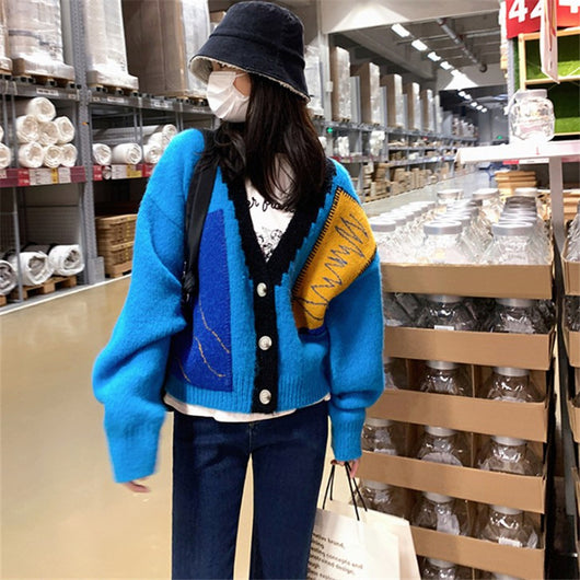 Chaqueta Tejida Suelta de Manga Larga Estilo Coreano para Mujer - Image 4