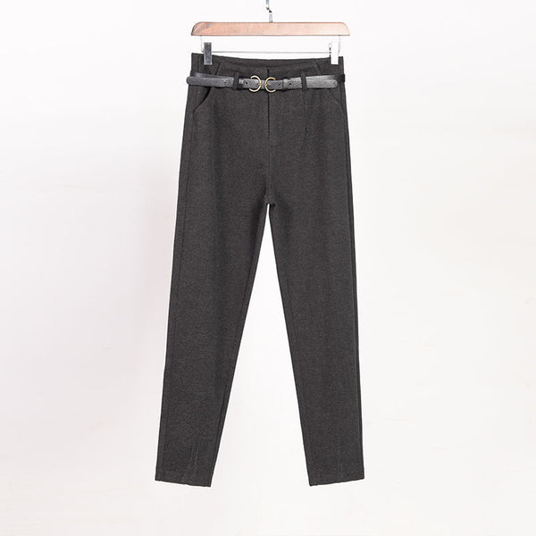 Pantalones Harem Cómodos con Forro Polar para Otoño e Invierno