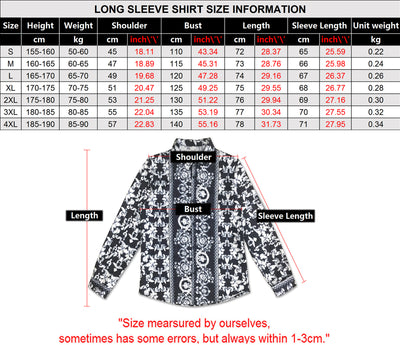 Camisa Estampada de Manga Larga con Solapa para Hombre - Image 15