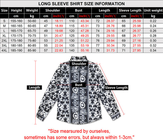 Camisa Estampada de Manga Larga con Solapa para Hombre - Image 15