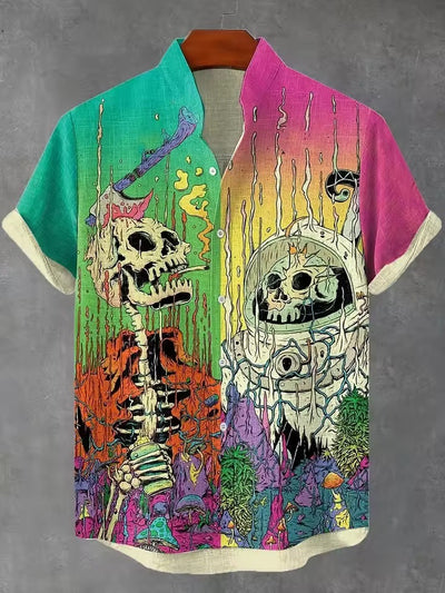 Camisa Estampada Artística para Hombre - Diseño Personalidad - Image 12