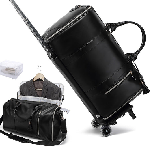 Bolsa de Viaje Plegable Grande con Compartimento para Trajes - Negro - Image 10