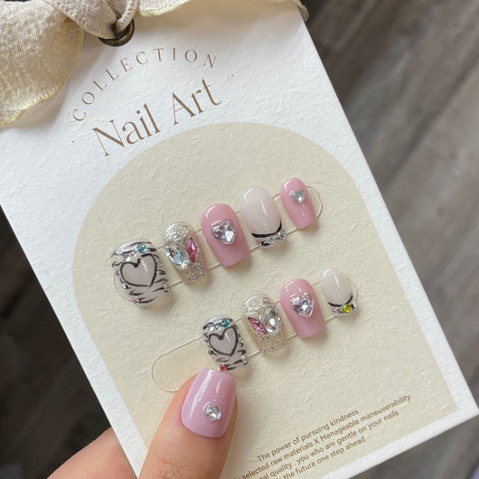 Uñas Postizas Removibles con Diseño Artístico - Image 7
