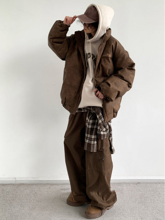 Abrigo de Cuero PU Retro Urbano para Hombre - Image 4