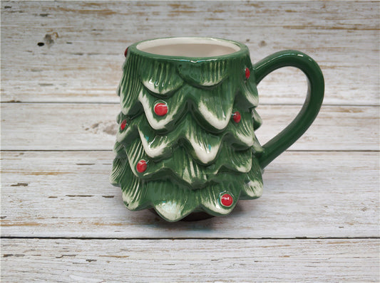 Taza de Cerámica Navideña Pintada a Mano con Papá Noel - Image 2