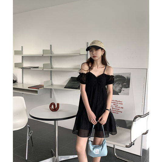 Vestido Francés Cuello Cuadrado Elegante y Romántico para Mujer