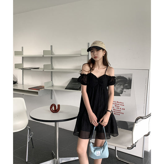Vestido Francés Cuello Cuadrado Elegante y Romántico para Mujer