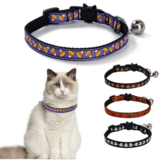 Collar de Halloween para Gato y Cachorro con Hebilla de Seguridad