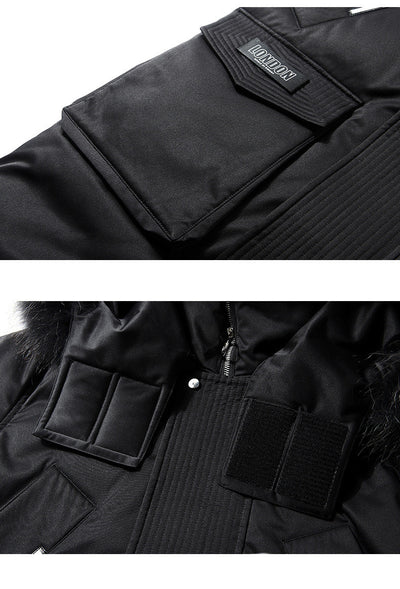 Parka Impermeable para Hombre con Cuello de Pluma de Ganso - Image 11