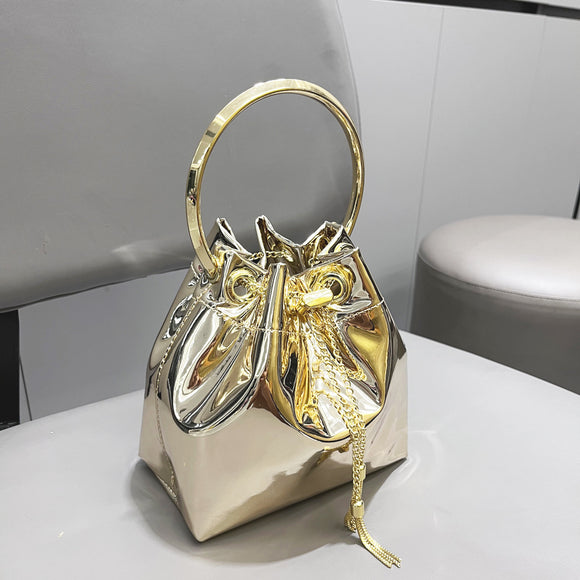 Bolso Mensajero de Cadena Metálica para Mujer