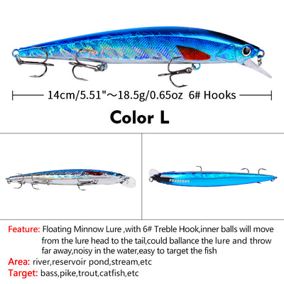 Señuelo de Nado Completo 14cm 18.5g - Cebo Duro Realista para Pesca - Image 14