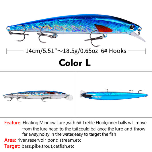 Señuelo de Nado Completo 14cm 18.5g - Cebo Duro Realista para Pesca - Image 14