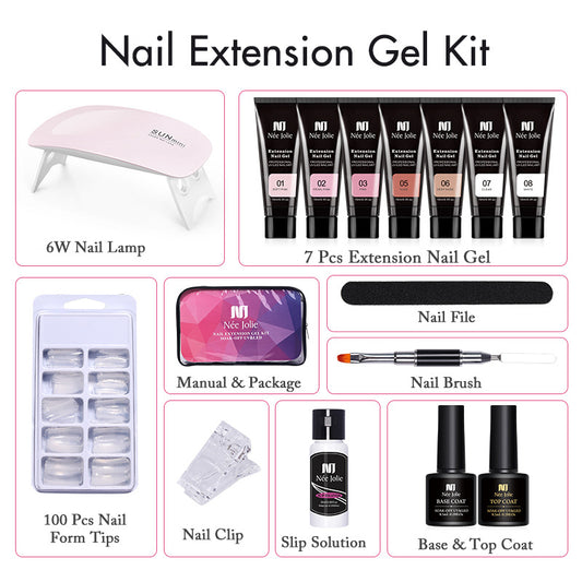 Set de Pegamento Extendido sin Papel para Uñas Acrílicas - 15ml Secado Rápido