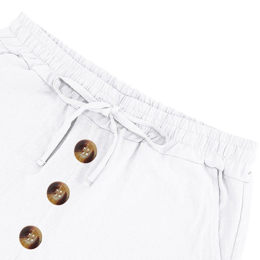 Shorts de Lino Sueltos para Hombre - Estilo Playa Casual Lavado - Image 15
