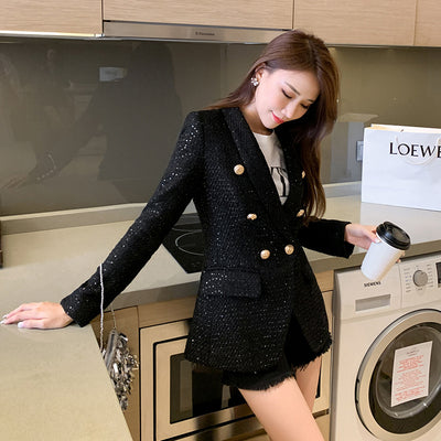 Blazer Tweed con Lentejuelas para Otoño e Invierno - Image 8