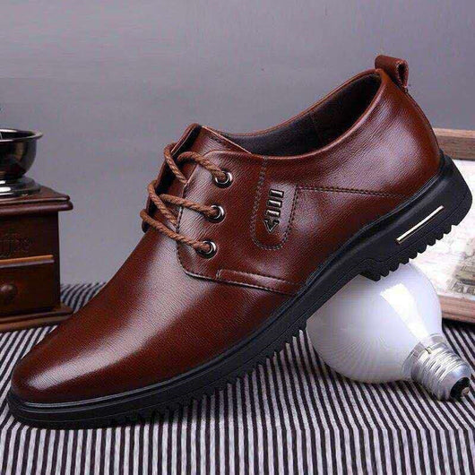 Zapatos Casuales de Cuero para Hombre con Suela Blanda y Plantilla Ergonómica - Image 6