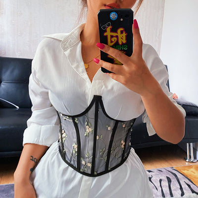 Cinturón Faja Moldeador con Encaje Bordado - Ajuste Slim