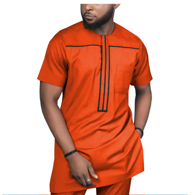 Camisa Casual de Algodón Africano para Hombre - Image 13