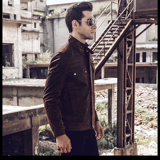 Chaqueta Casual de Cuero y Algodón para Hombre - Image 6