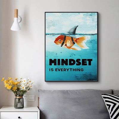 Cuadro Lienzo: La Actitud Determina Todo - Diseño Peces Dorados - Image 5