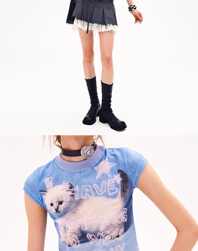 Blusa Estampada Cuello Redondo Ajustada para Mujer - Image 8